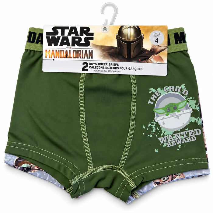 Jellifish Disney Star Wars Mandalorian – Boxers pour garçons – Paquet de 2 | 4 à 10 ans