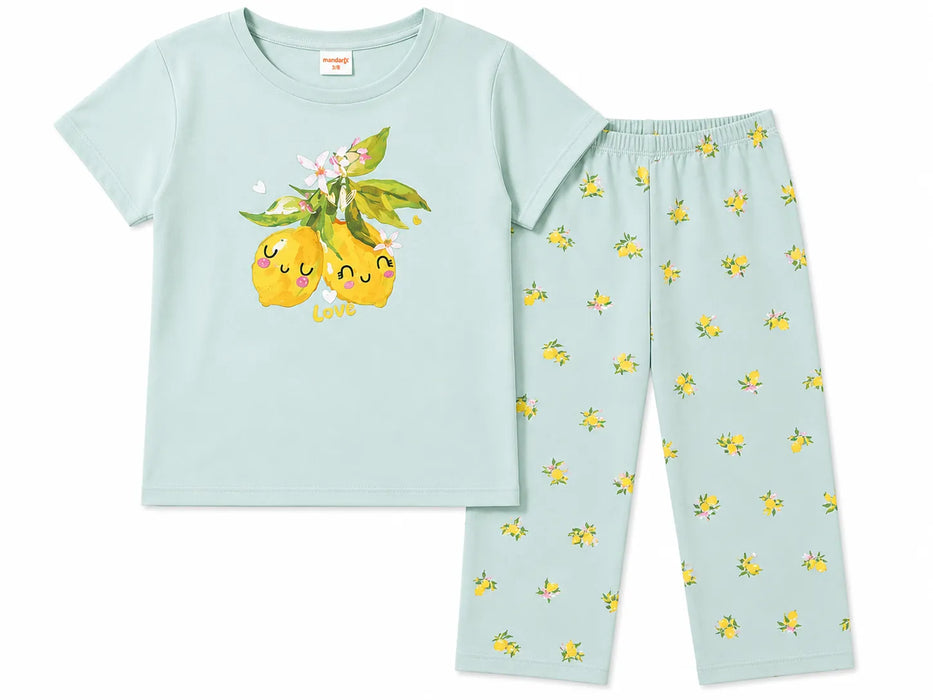 Pyjama short imprimé Mandarine & Co.® pour filles - Tailles 7-14 ans