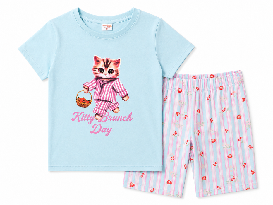 Mandarine & Co.® Girls Graphic Pajama Short Set - Sizes 7-14
