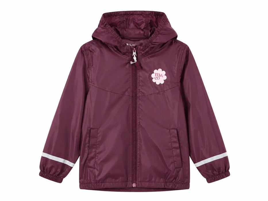 Mandarine & Co® Girls Hooded Rain Jacket Magenta Purple Sizes 7-15