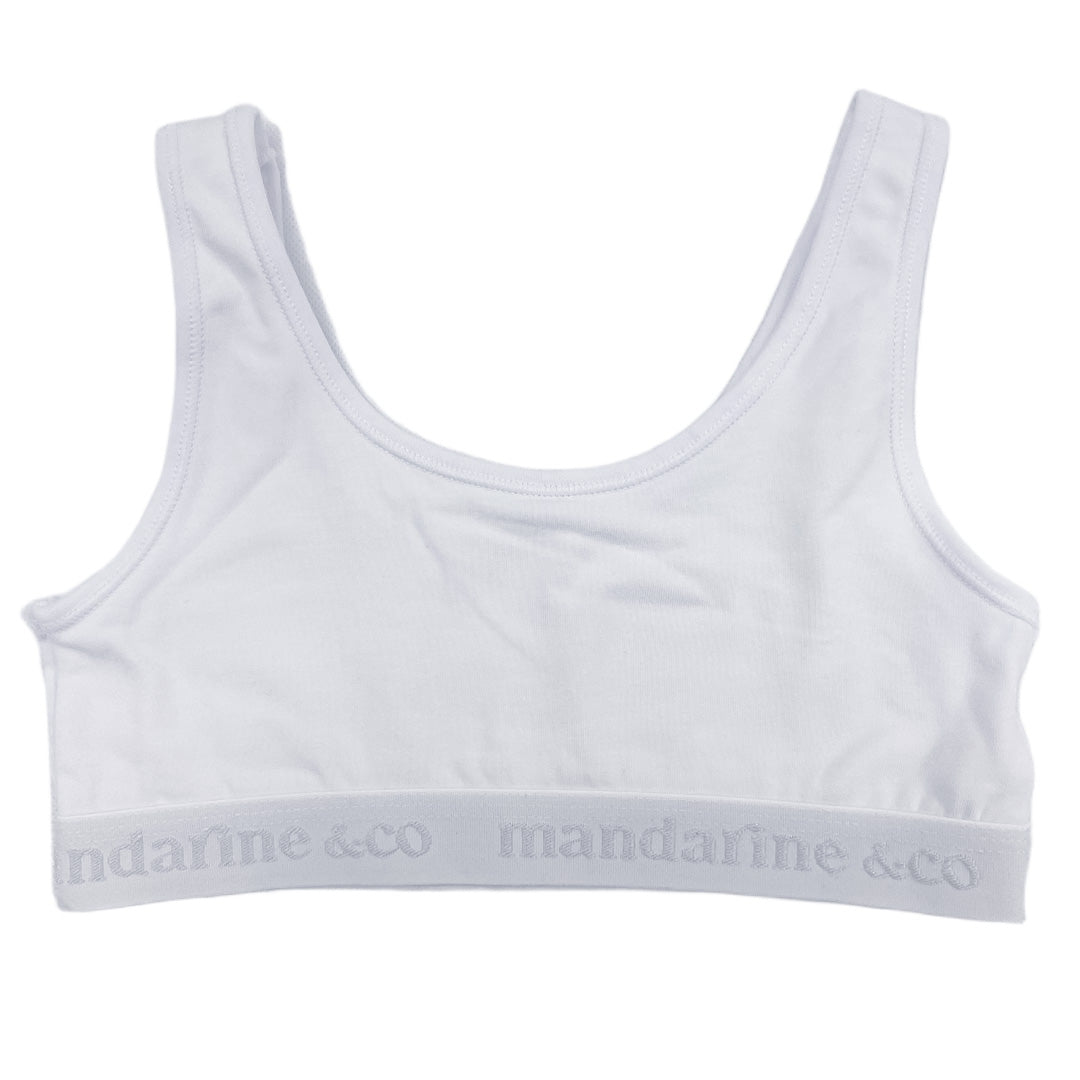 Mandarine & Co - Mandarine & Co Girls’ Cotton Bralette – 1 Pack (Sizes 8–14 Years)