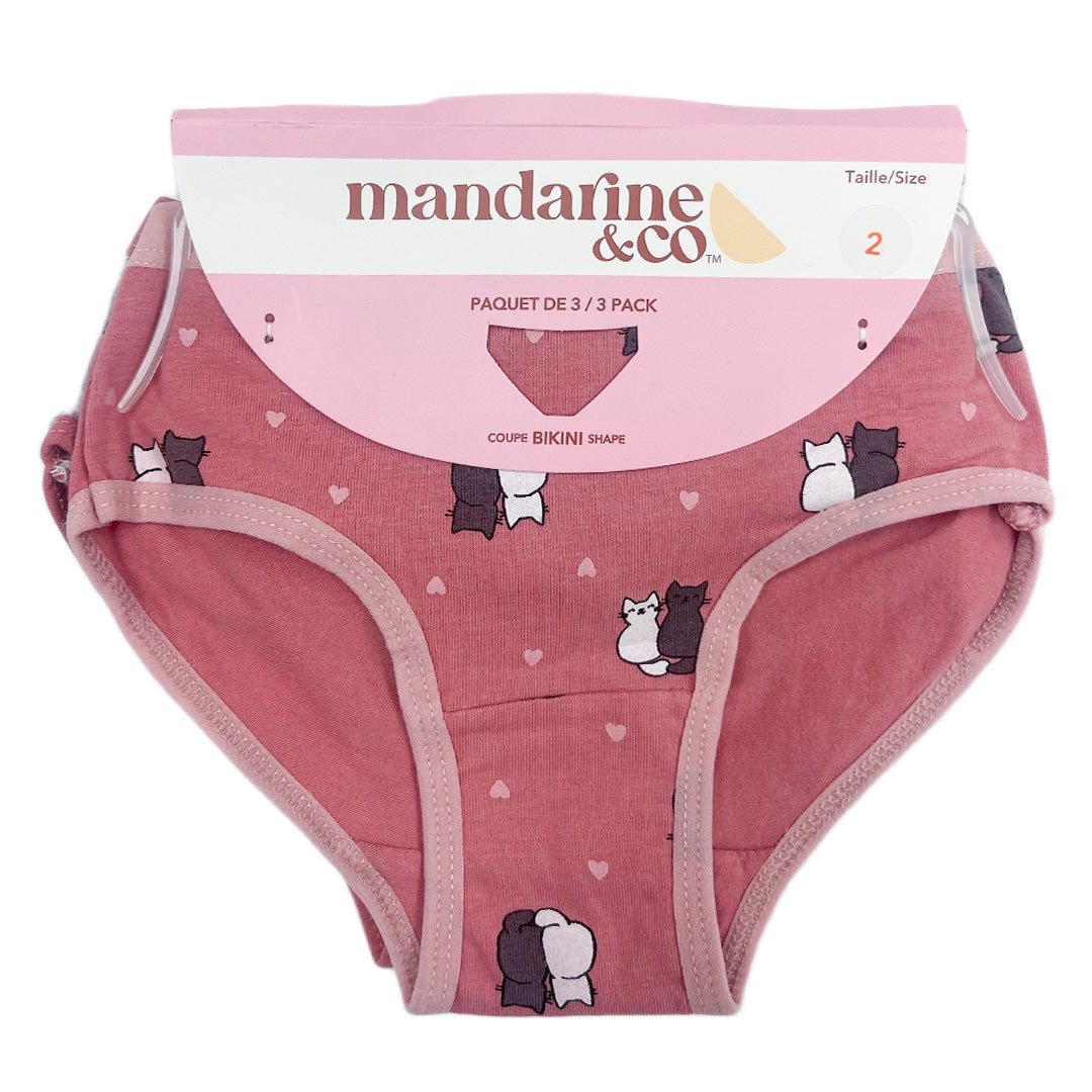 Mandarine & Co - Mandarine & Co Toddler & Girls Bikini Underwear (Sizes 2-7 yrs) - 3 Pack