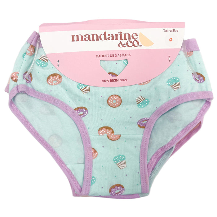 Mandarine & Co - Mandarine & Co Toddler & Girls Bikini Underwear (Sizes 2-7 yrs) - 3 Pack