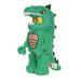 LEGO plush Lizardman toy in green costume standing upright against white background.