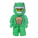 Manhattan Toy 13-inch plush LEGO lizardman toy standing upright on a white background.