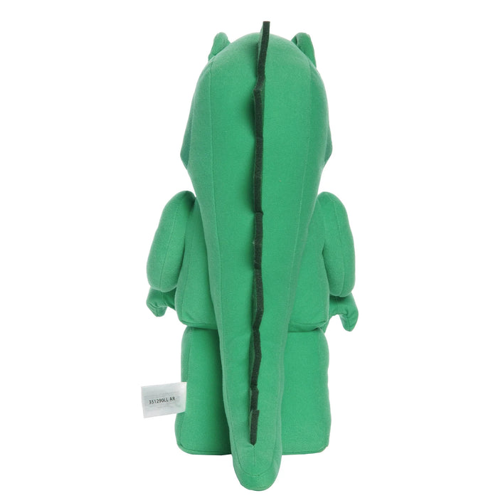 Manhattan Toy 13-inch plush Llego Lizardman toy shown from the back on a white background.