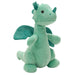 Manhattan Toy Brightfuls plush dragon toy standing upright on a white background.