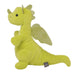Brightfuls Plush Dragon Toy bright green stuffed dragon shown in side profile on a white background.