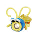 Manhattan Toy Flicker Flashlight Bug plush toy with lit light on white background.