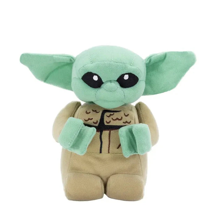 Manhattan Toy LEGO Star Wars Baby Yoda plush figure standing upright on a white background.