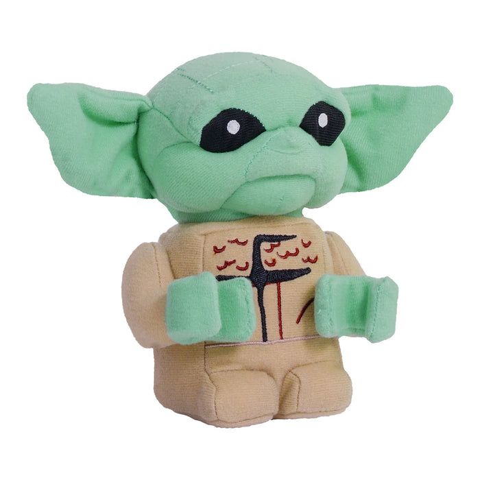 LEGO Star Wars Baby Yoda plush figure shown upright on a white background.