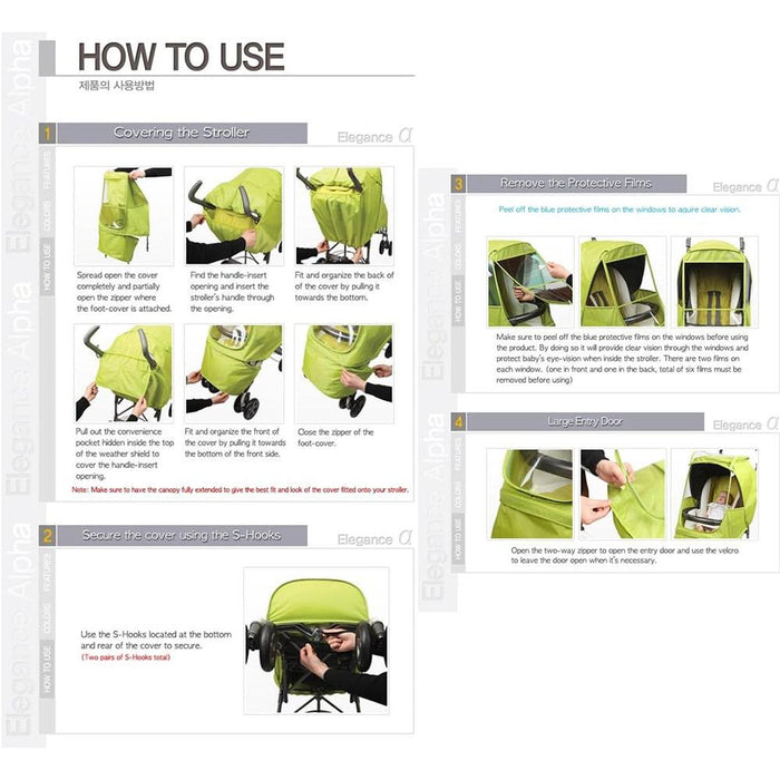 Manito® - Manito Baby Stroller Weather Shield Elegance - Alpha