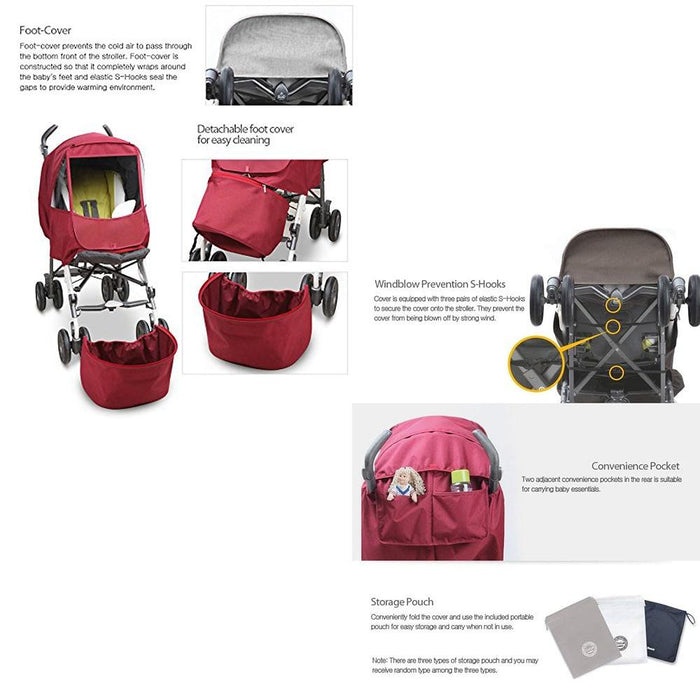 Manito® - Manito Baby Stroller Weather Shield Melange - Alpha