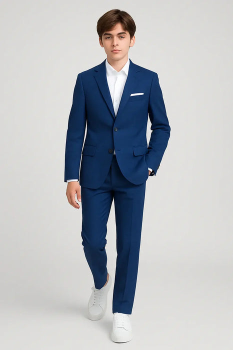 Marc NY® Andrew Marc Boys Skinny Plain Blue Suit Size 12-20