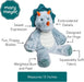 Mary Meyer® - Mary Meyer Marshmallow Zoo - Triceratops Dino Plush Toy - 13"