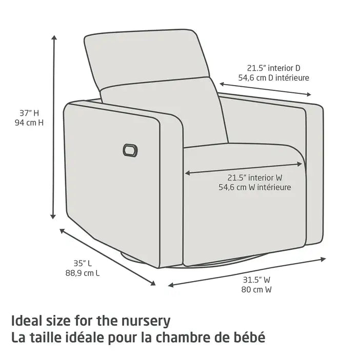 Maxi-Cosi® Isla Swivel Glider and Power Recliner with Night Light- Vanilla