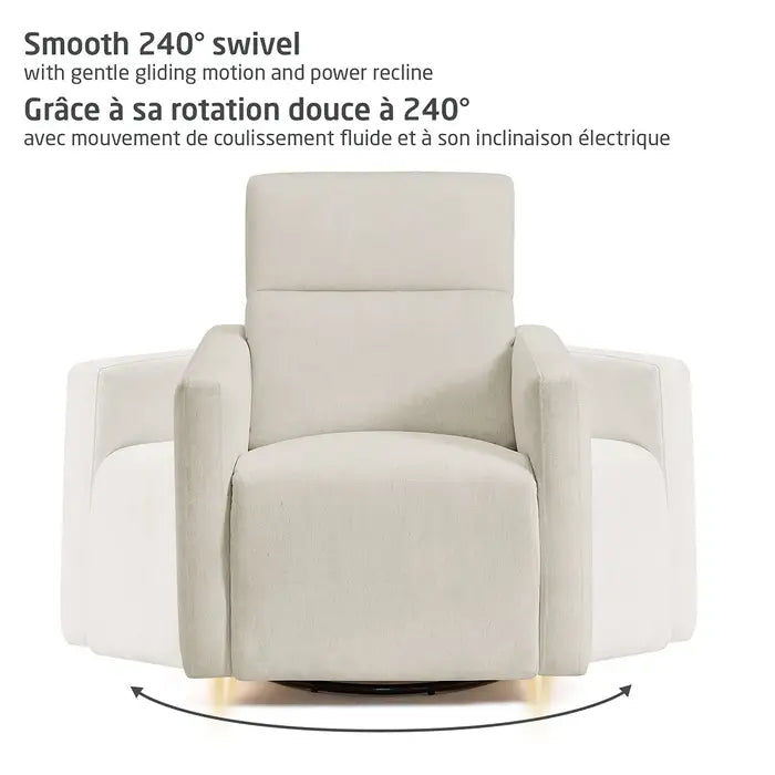 Maxi-Cosi® Isla Swivel Glider and Power Recliner with Night Light- Vanilla