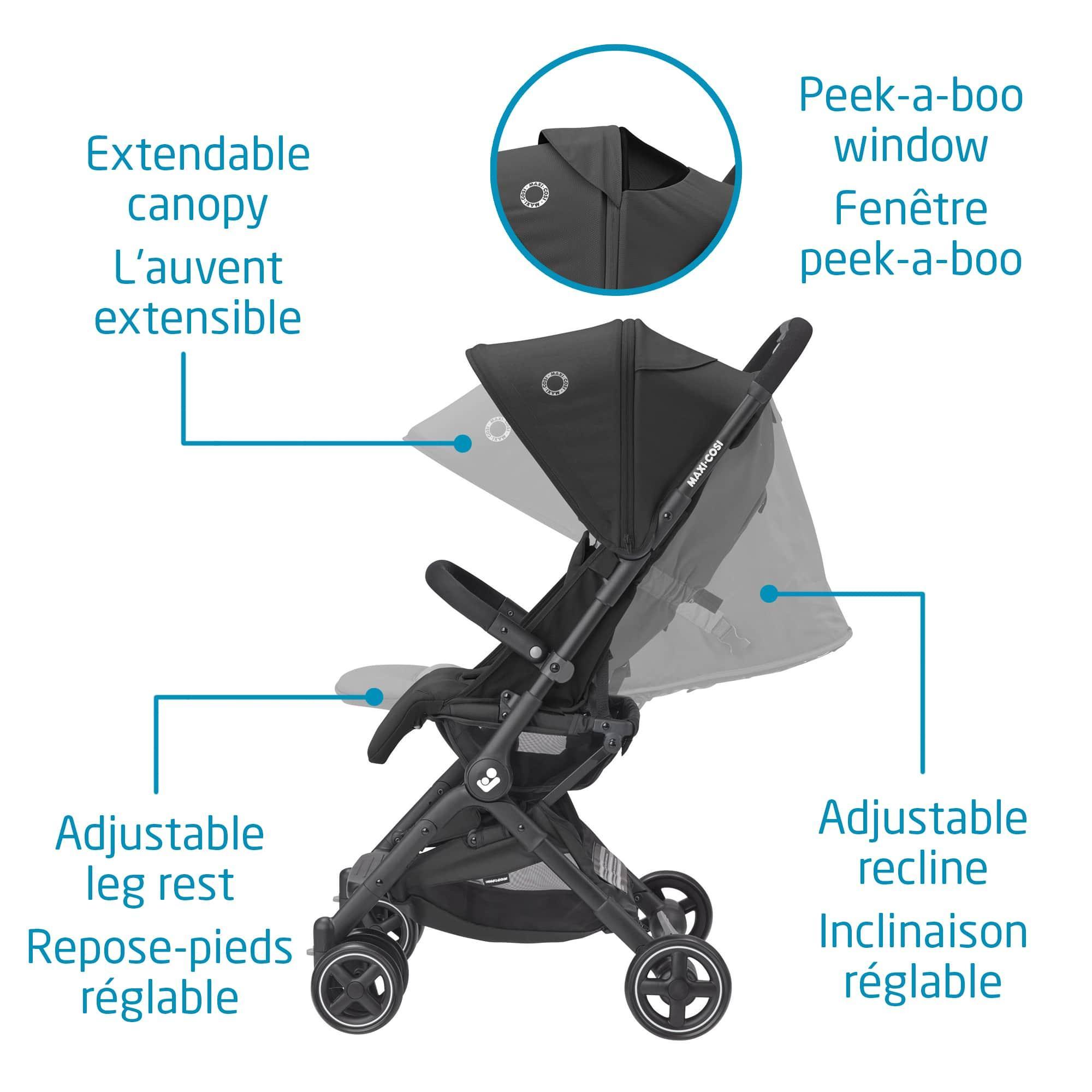 Maxi Cosi - Maxi Cosi Lara Ultra Compact Stroller - Essential Black