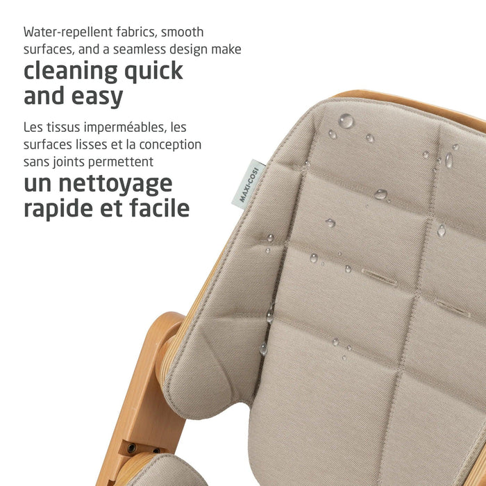 Maxi Cosi - Maxi-Cosi Nesta 3-in-1 Wooden High Chair – Adjustable Baby, Toddler & Adult Chair