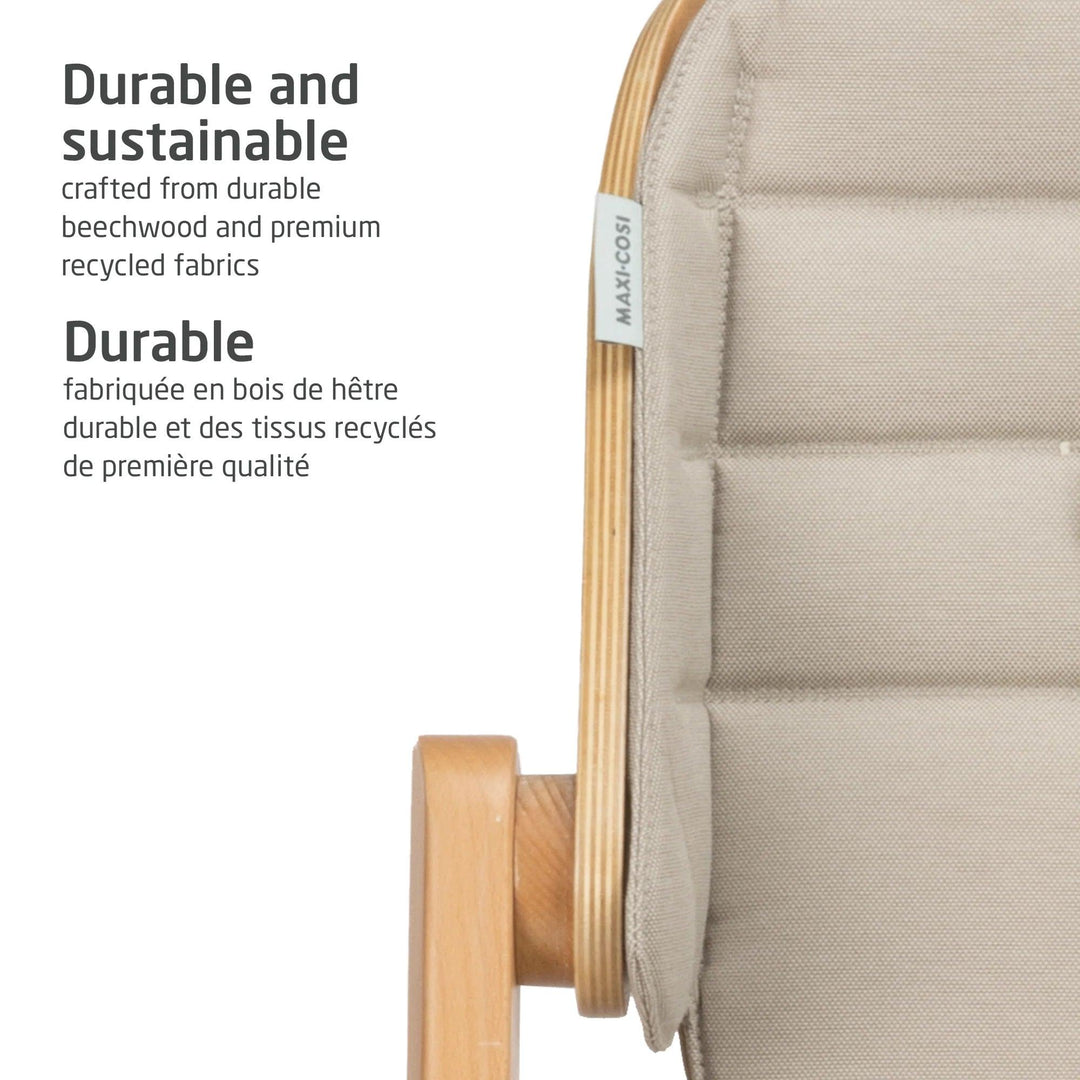 Maxi Cosi - Maxi-Cosi Nesta 3-in-1 Wooden High Chair – Adjustable Baby, Toddler & Adult Chair