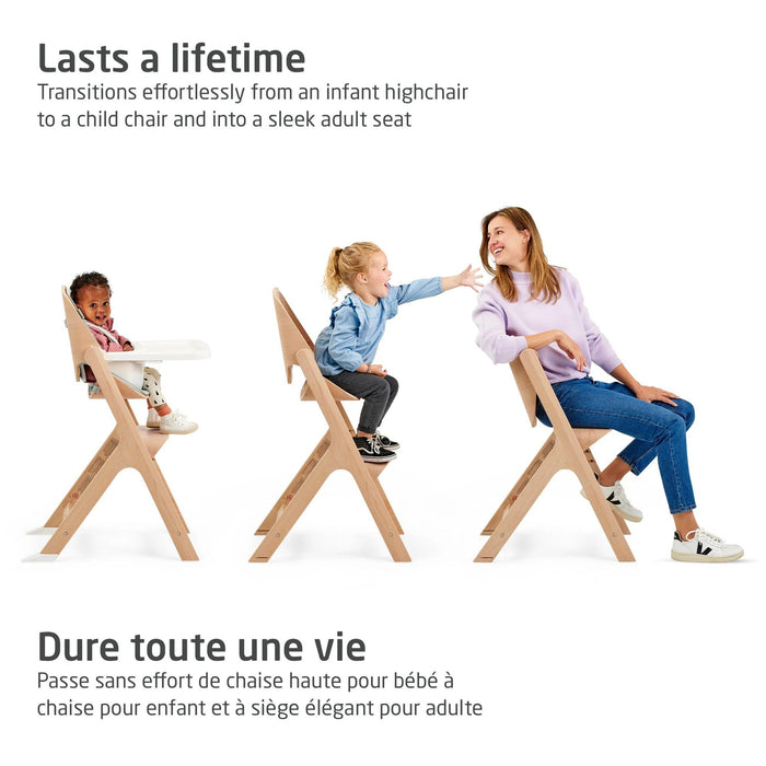Maxi Cosi - Maxi-Cosi Nesta 3-in-1 Wooden High Chair – Adjustable Baby, Toddler & Adult Chair