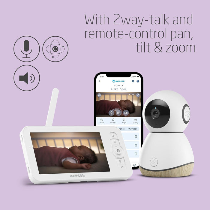 Maxi Cosi - Maxi-Cosi See Pro 360° Baby Monitor & Parent Unit With CryAssist Technology