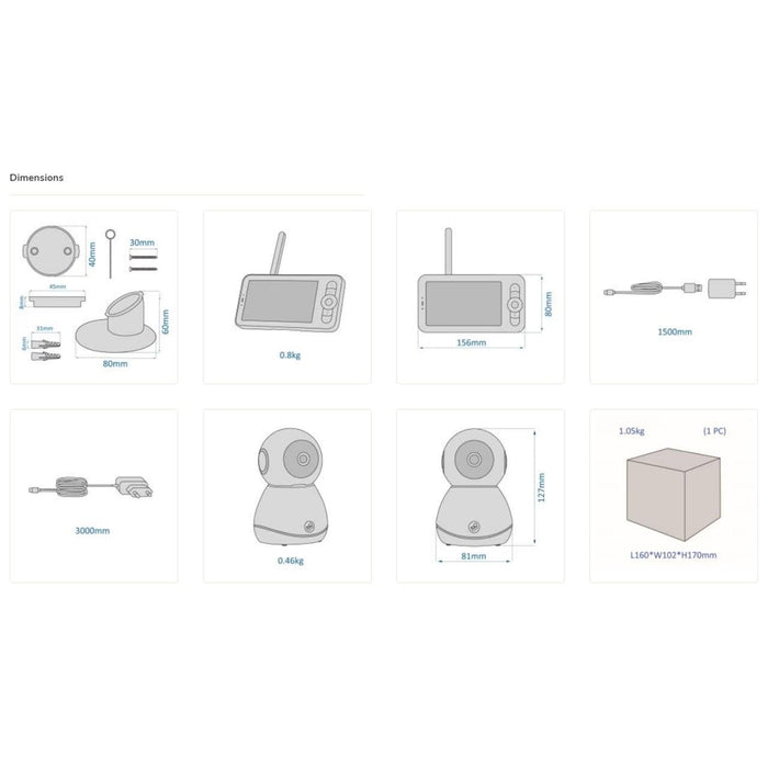 Maxi Cosi - Maxi-Cosi See Pro 360° Baby Monitor & Parent Unit With CryAssist Technology