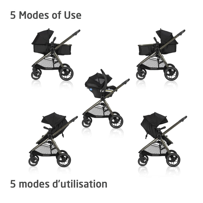 Maxi Cosi 5-in-1 Modular Zelia LUXE Travel System — Goldtex
