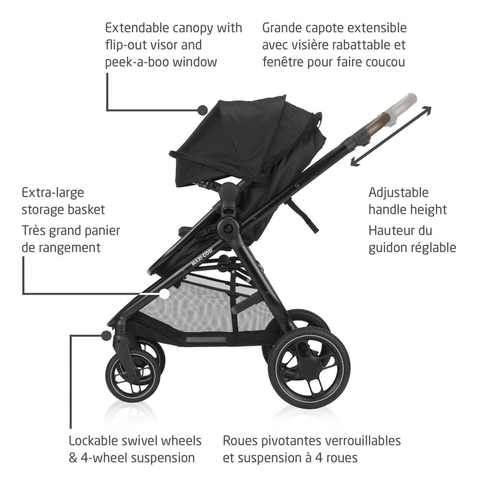 maxi cosi jogger stroller Maxi Cosi 5-in-1 Modular Zelia LUXE Travel System — Goldtex