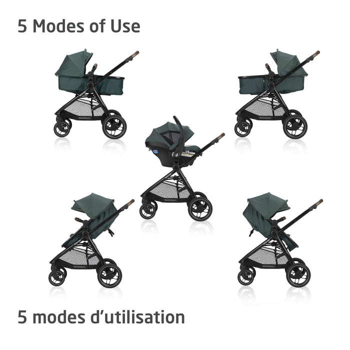 Maxi Cosi 5-in-1 Modular Zelia LUXE Travel System — Goldtex