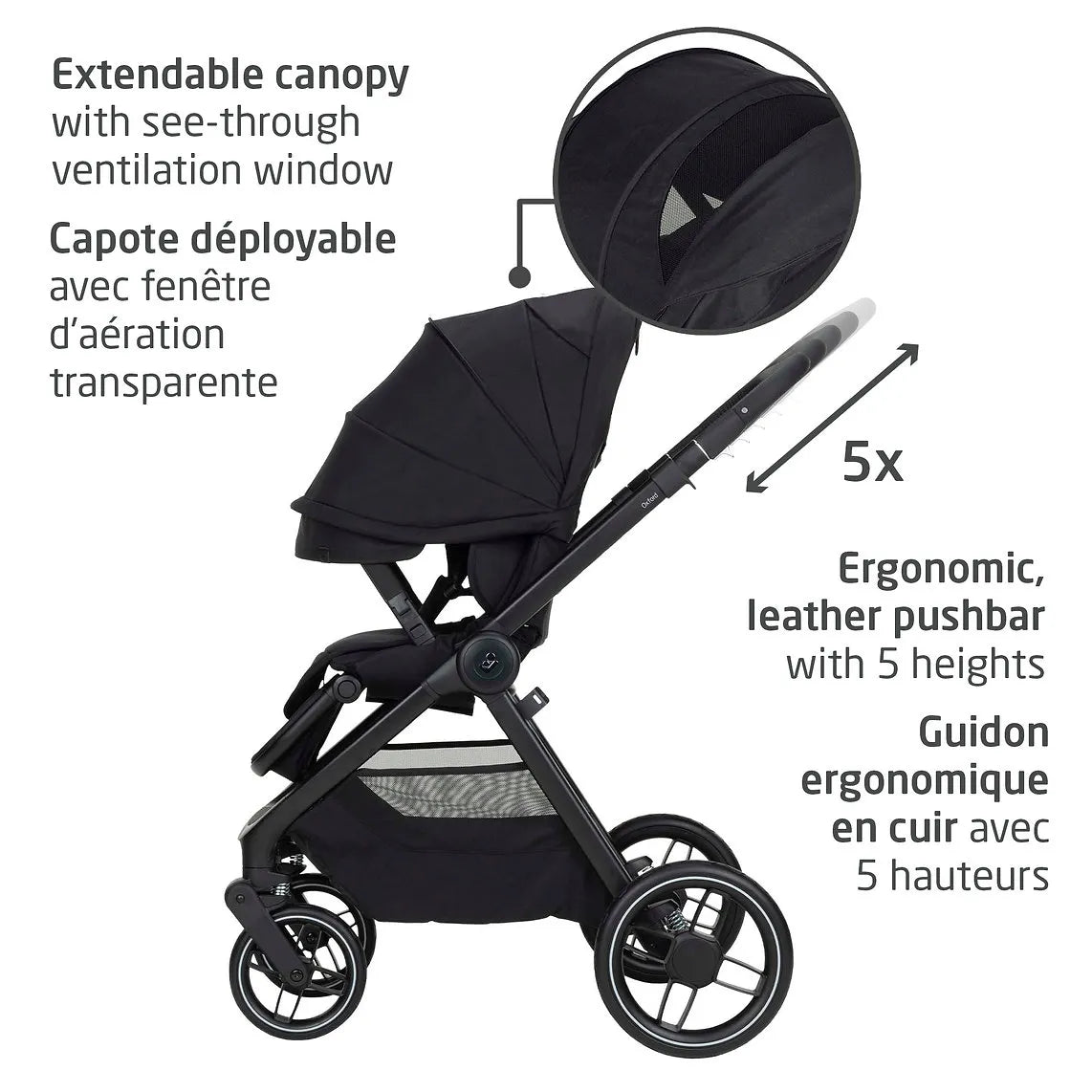 Maxi-Cosi Oxford Stroller & Mico Luxe+ Travel System