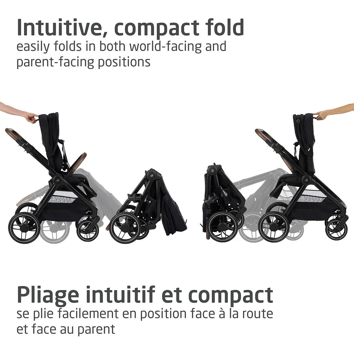 Maxi-Cosi Oxford Stroller & Mico Luxe+ Travel System – Essential Black