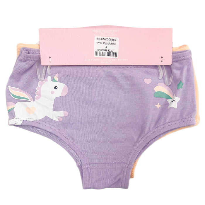 Mandarine & Co – Cotton Hipster Briefs – Kitty Cat & Unicorn – Sizes 2 to 7 Years – 2-Pack