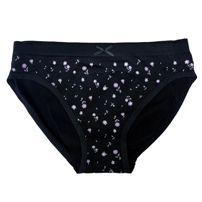 Mandarine & Co Girls’ Floral Print Seamless Bikini Underwear – Sizes 8 to 14 Years - 1 Unit