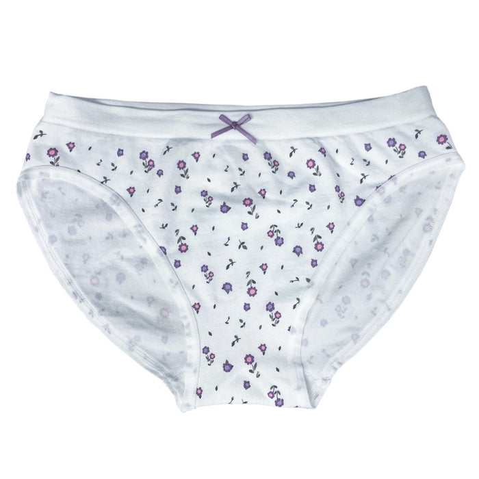 Mandarine & Co Girls’ Floral Print Seamless Bikini Underwear – Sizes 8 to 14 Years - 1 Unit