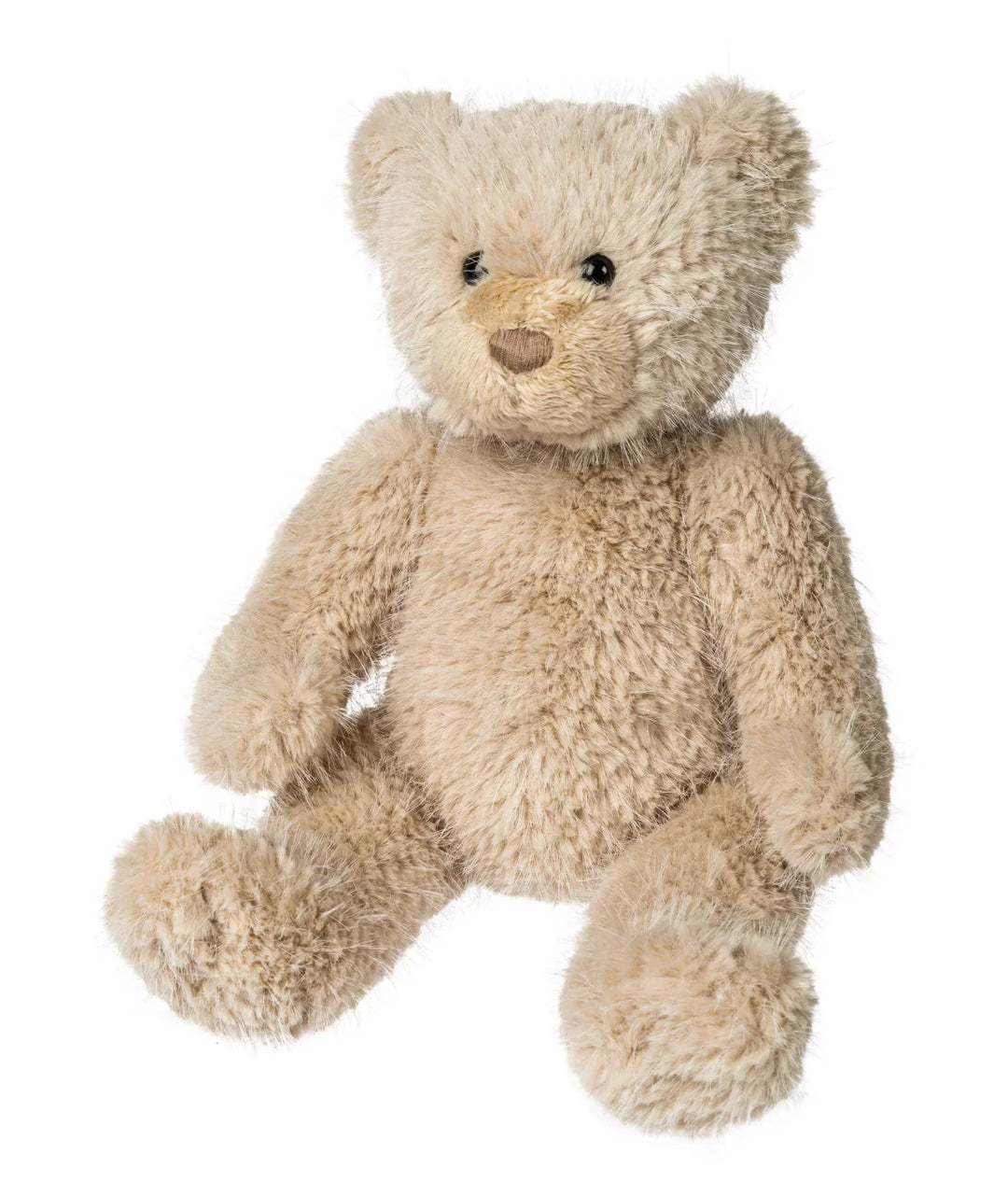 Mery Meyer 13-inch tan bear plush toy sitting upright on a white background.