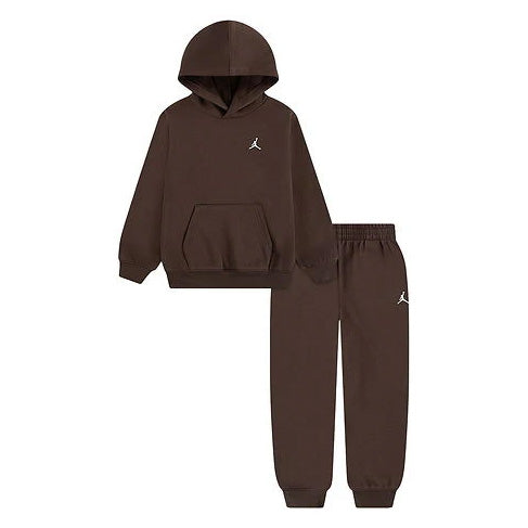 Jordan kids fleece jogger set Brown 03