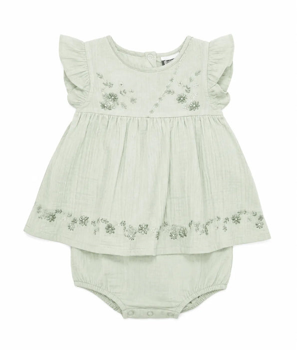 M.I.D® Baby Girl Dress 2 Piece Set Green | 3m to 24m