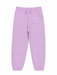 Girls orchid hoodie pants in light purple, shown flat on a white background with drawstring waist.