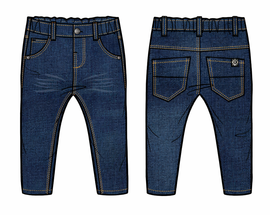 Pantalons pour garçons de taille moyenne - Marine (3-24 mois)