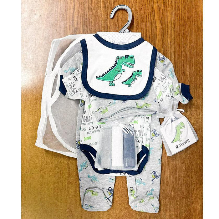 Minimi - Minimi 8 Piece Baby Newborn Babyshower Gift Set - Dinos