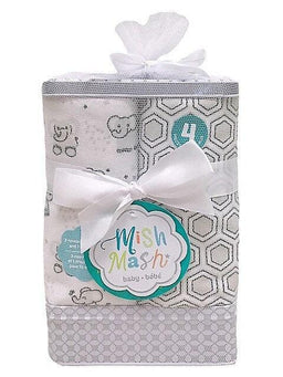 Mish Mash Baby® - 2 Receiving Blankets + 1 Crib Sheet w/ Tin Box by Mish Mash
