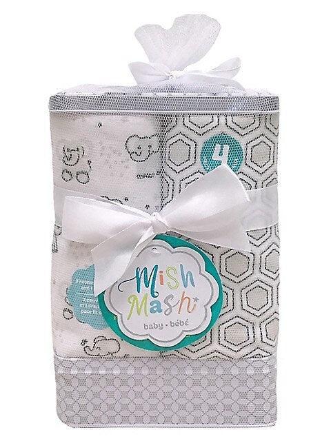 Mish Mash Baby® - 2 Receiving Blankets + 1 Crib Sheet w/ Tin Box by Mish Mash