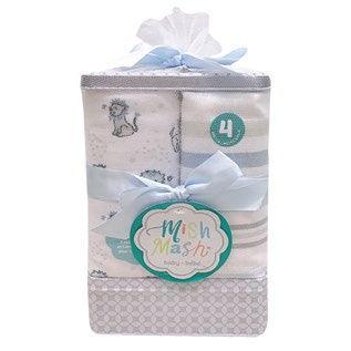 Mish Mash Baby® - 2 Receiving Blankets + 1 Crib Sheet w/ Tin Box by Mish Mash