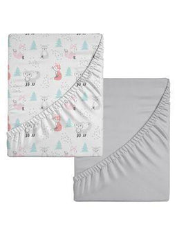 Mish Mash Baby® - Mish Mash - Fitted Flannel Crib Sheets (2 Pack)