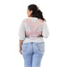 Moby Easy Wrap Baby Carrier Rose shown worn by a woman, displaying the back design and adjustable straps.
