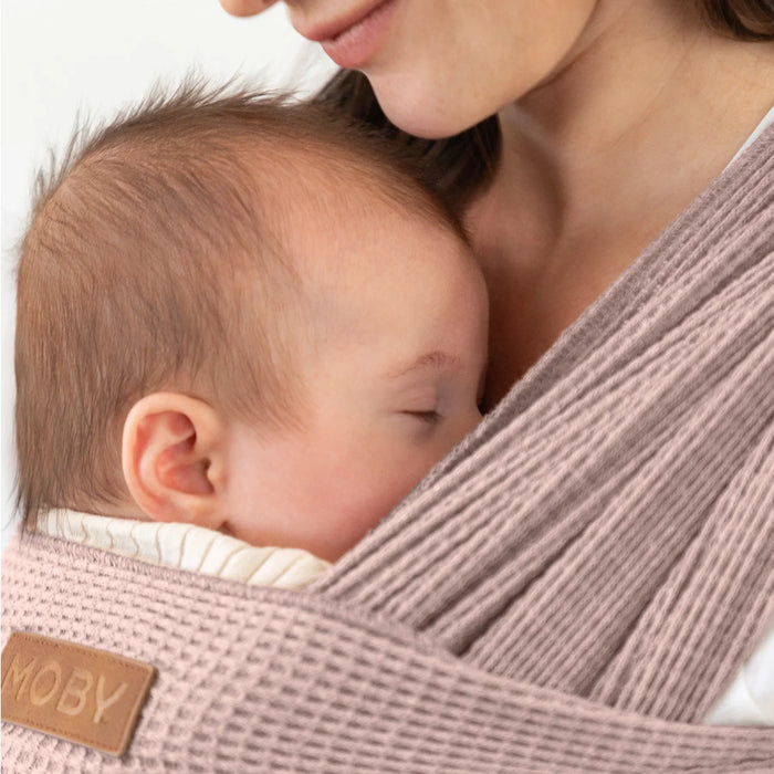Moby® - Moby Waffle Knit Baby Wrap – Sandstone | Soft, Breathable Carrier for Newborns