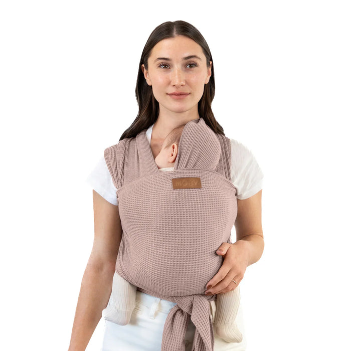 Moby® - Moby Waffle Knit Baby Wrap – Sandstone | Soft, Breathable Carrier for Newborns