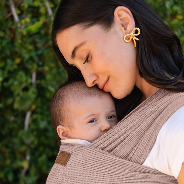 Moby® - Moby Waffle Knit Baby Wrap – Sandstone | Soft, Breathable Carrier for Newborns