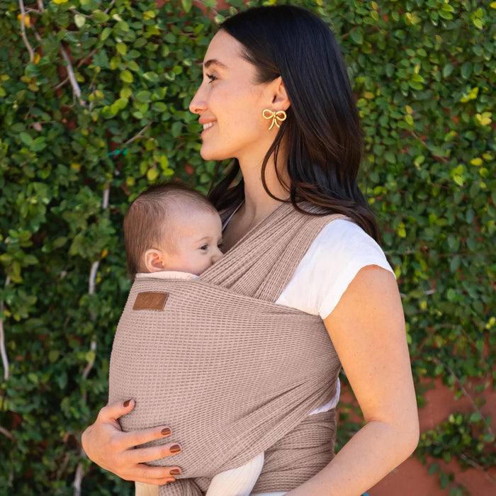 Moby® - Moby Waffle Knit Baby Wrap – Sandstone | Soft, Breathable Carrier for Newborns